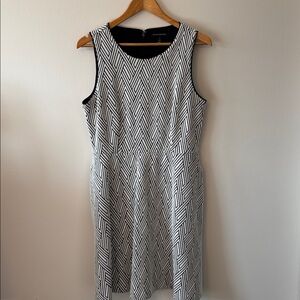 Banana Republic Geometric Black and White Dress